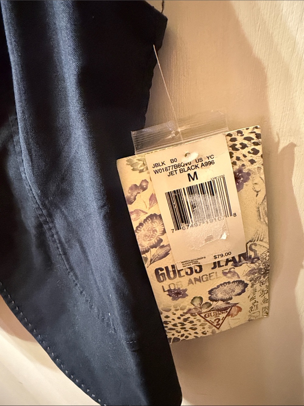 Vintage GUESS Jeans Y2K Hooded Vest Embroidered Rhinestone NWT Size M - Picture 4 of 9